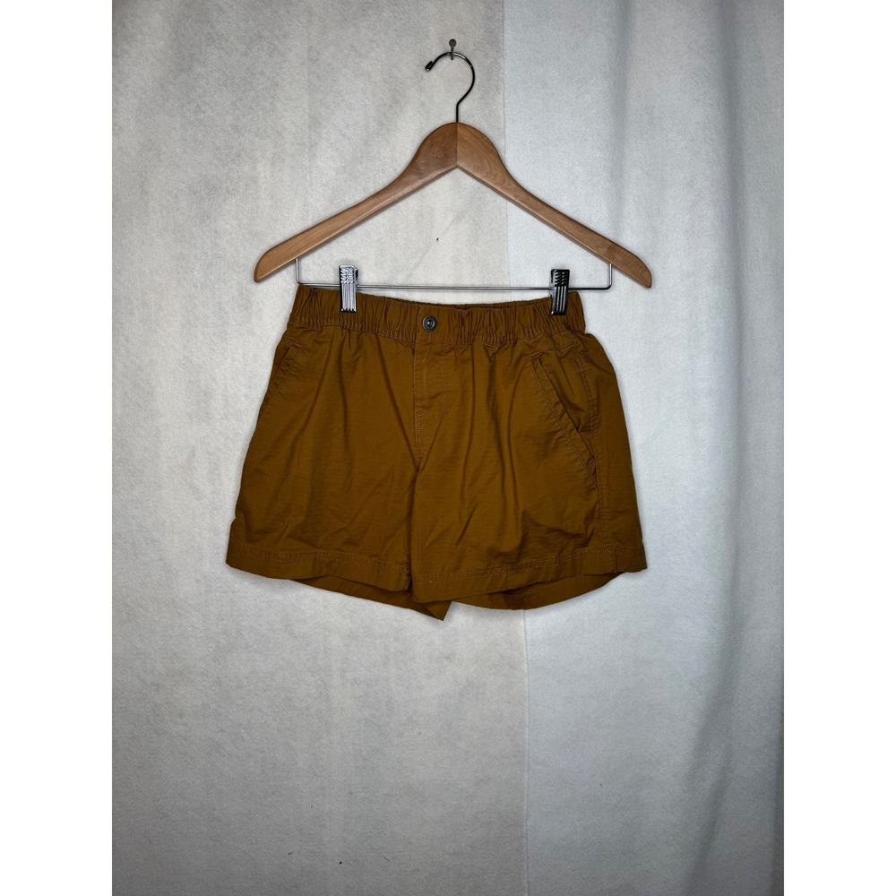 Prana Halle E-Waist‎ Shorts Womens 2 Brown Ripstop Hiking Outdoor ReZion Stretch